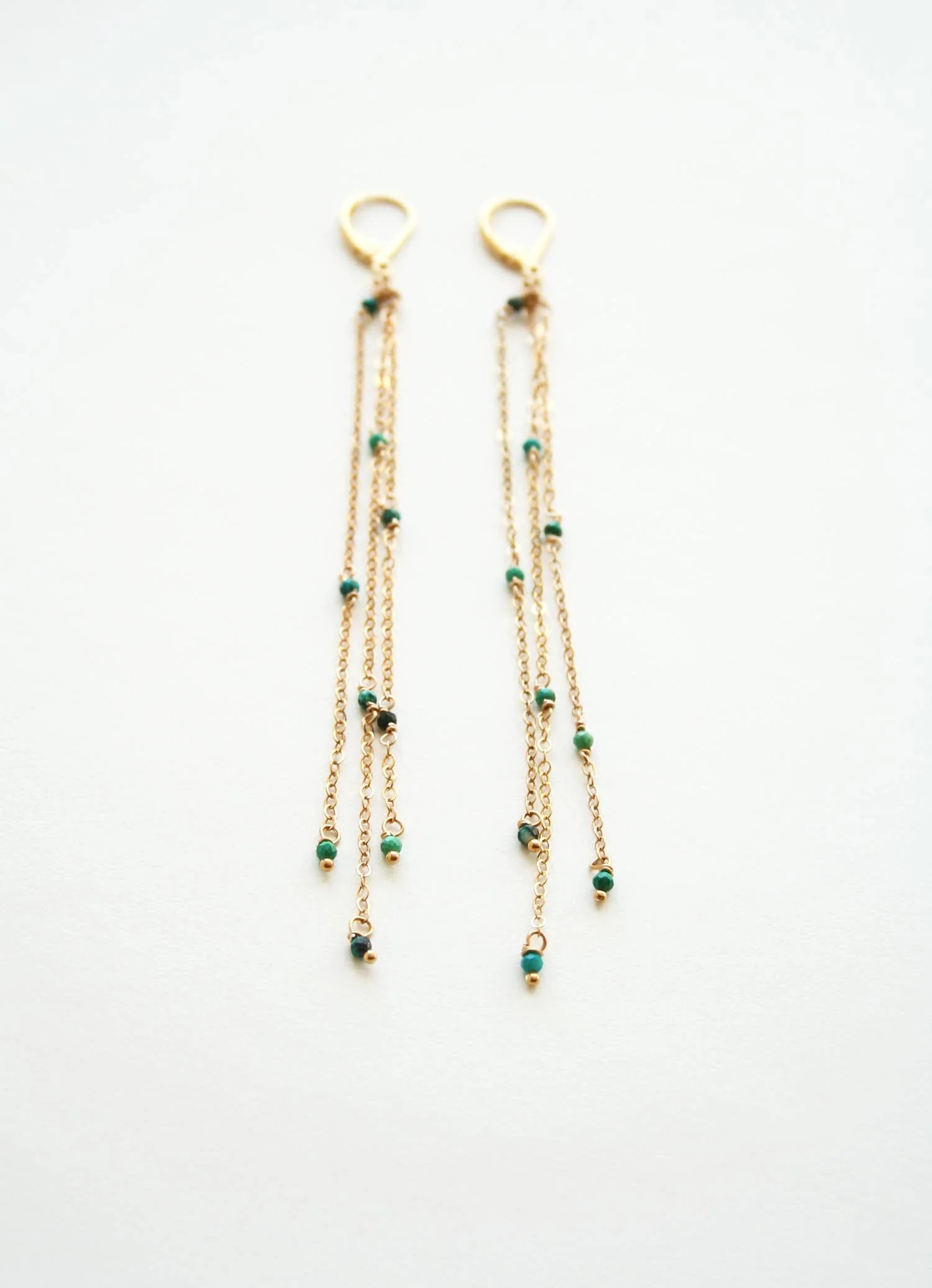 Turquoise Shoulder Duster Earrings - Studio 3 Twenty One LLC
