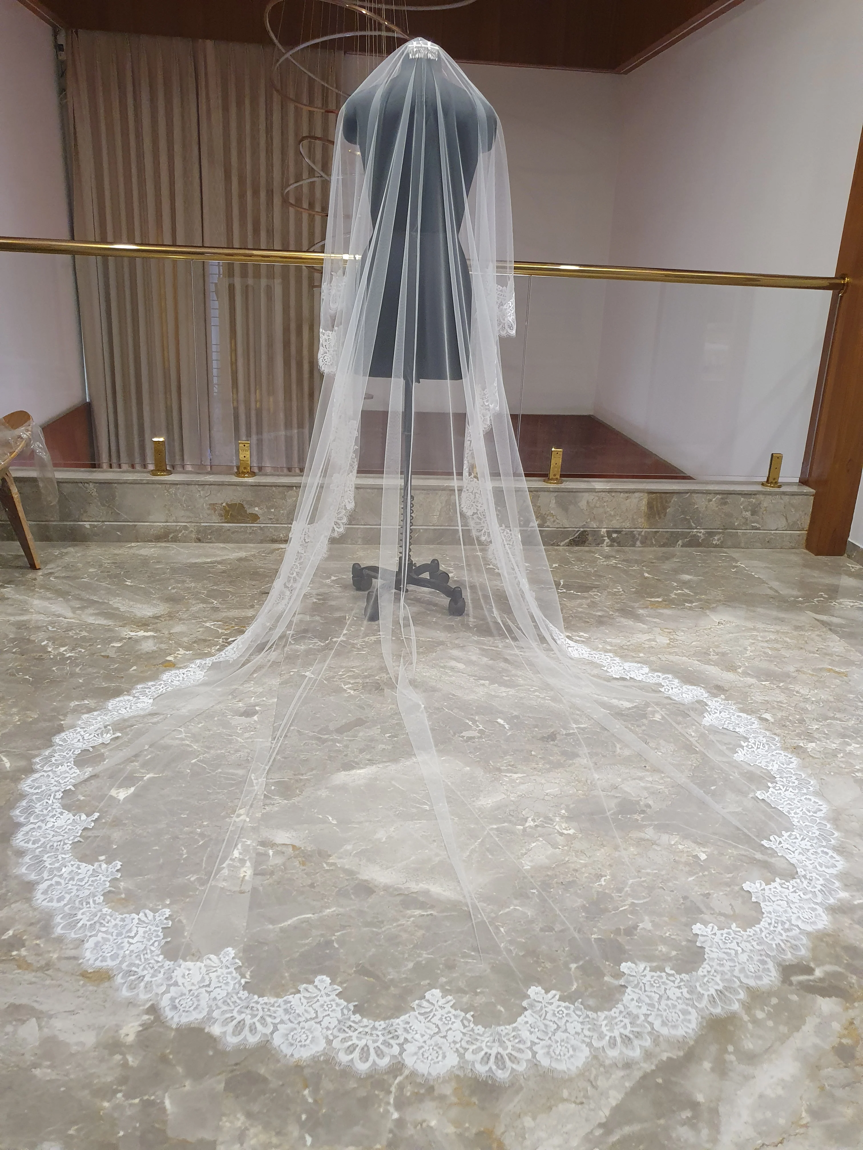 Alexandria - Blusher lace veil - Studio 3 Twenty One LLC