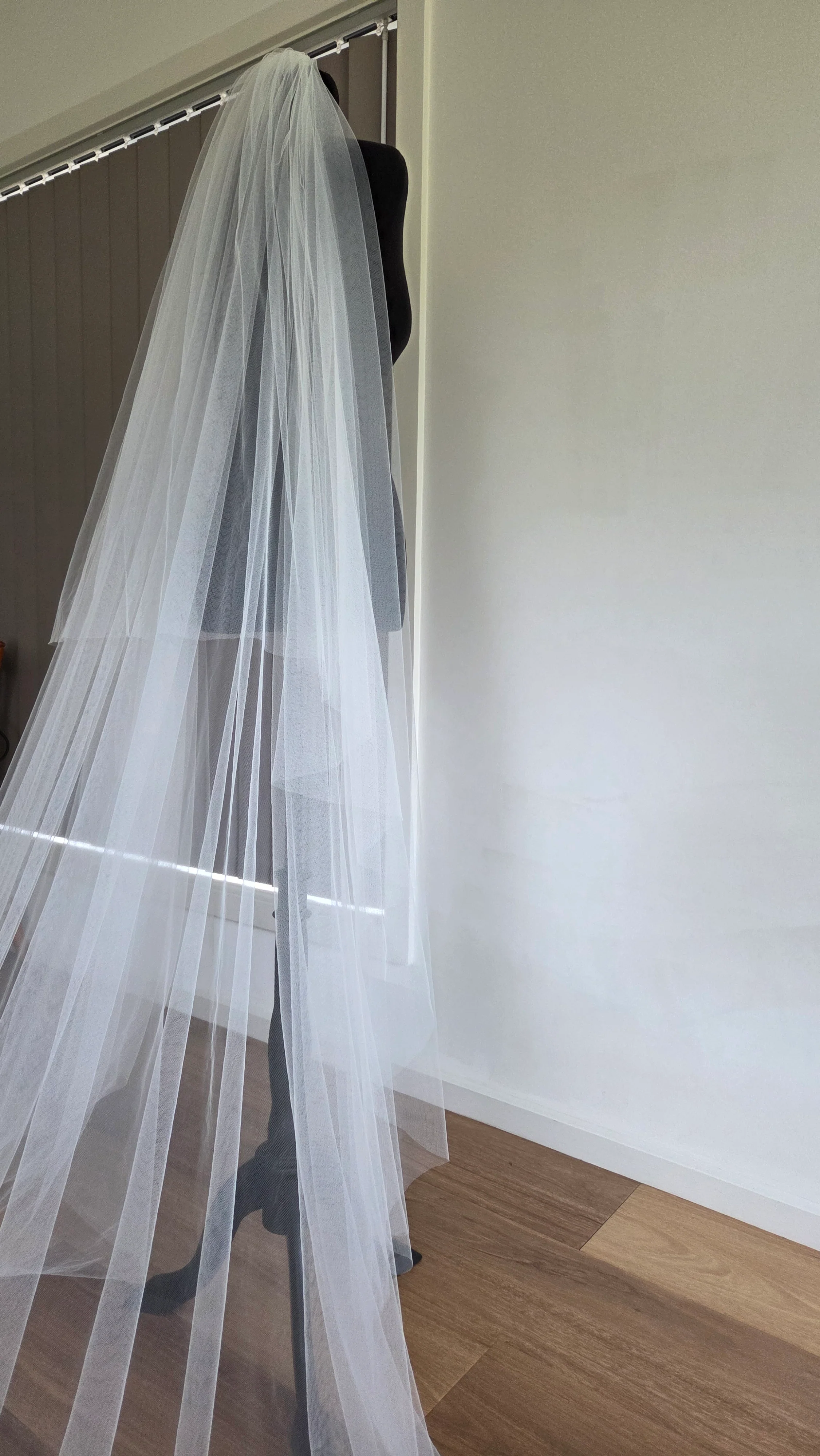 English Net Blusher Veil with long blusher - Studio 3 Twenty One LLC