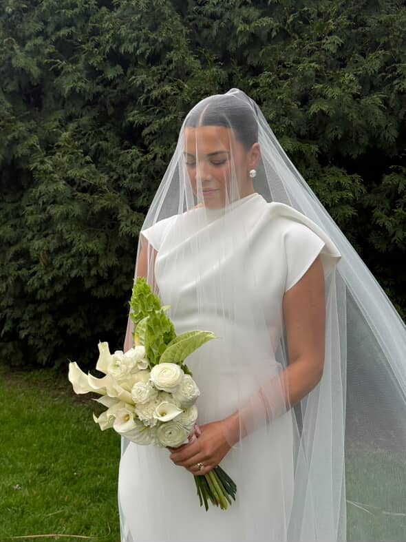 English Net Blusher Veil with long blusher - Studio 3 Twenty One LLC