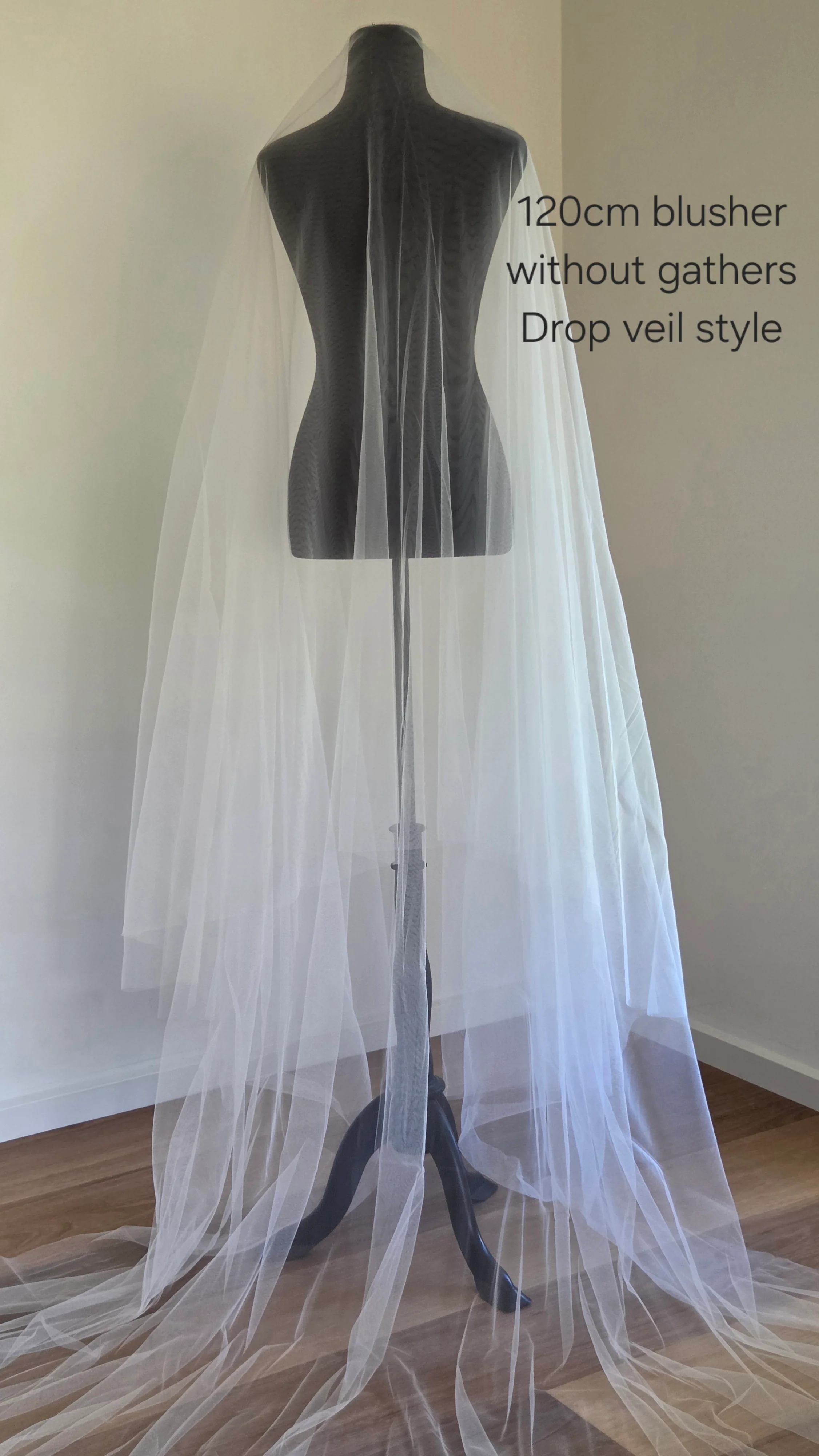 Blusher Veil with long blusher - Studio 3 Twenty One LLC