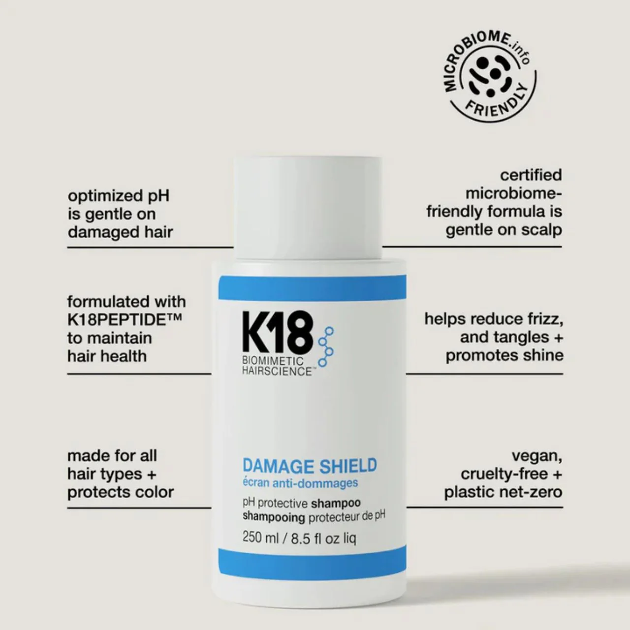 K18 Damage Shield pH Protective Shampoo 250ml - Studio 3 Twenty One LLC