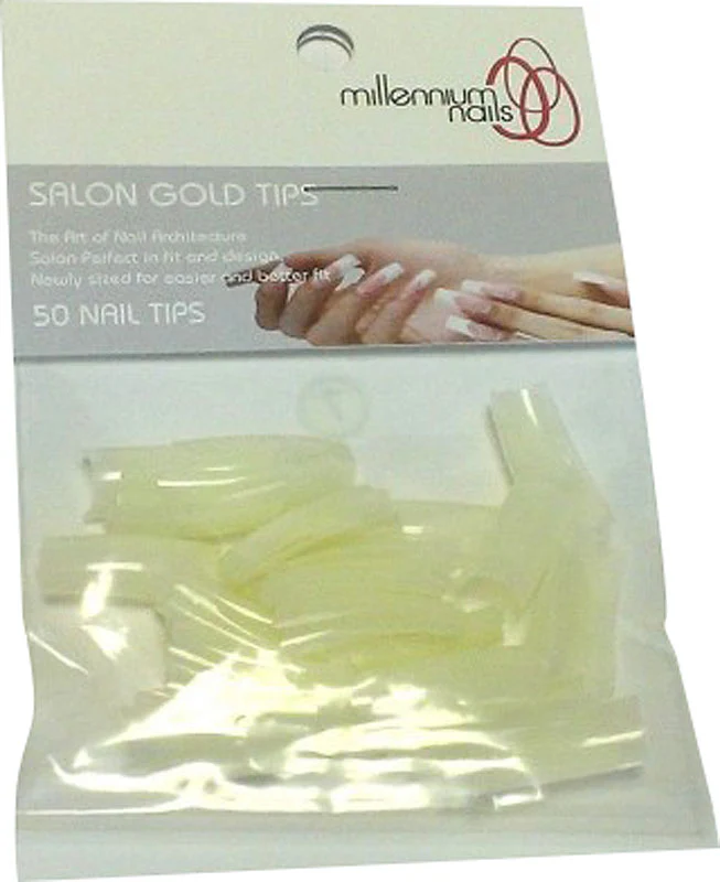 Millennium Nails Salon Gold Nail Tips - Pack of 50 - Studio 3 Twenty One LLC