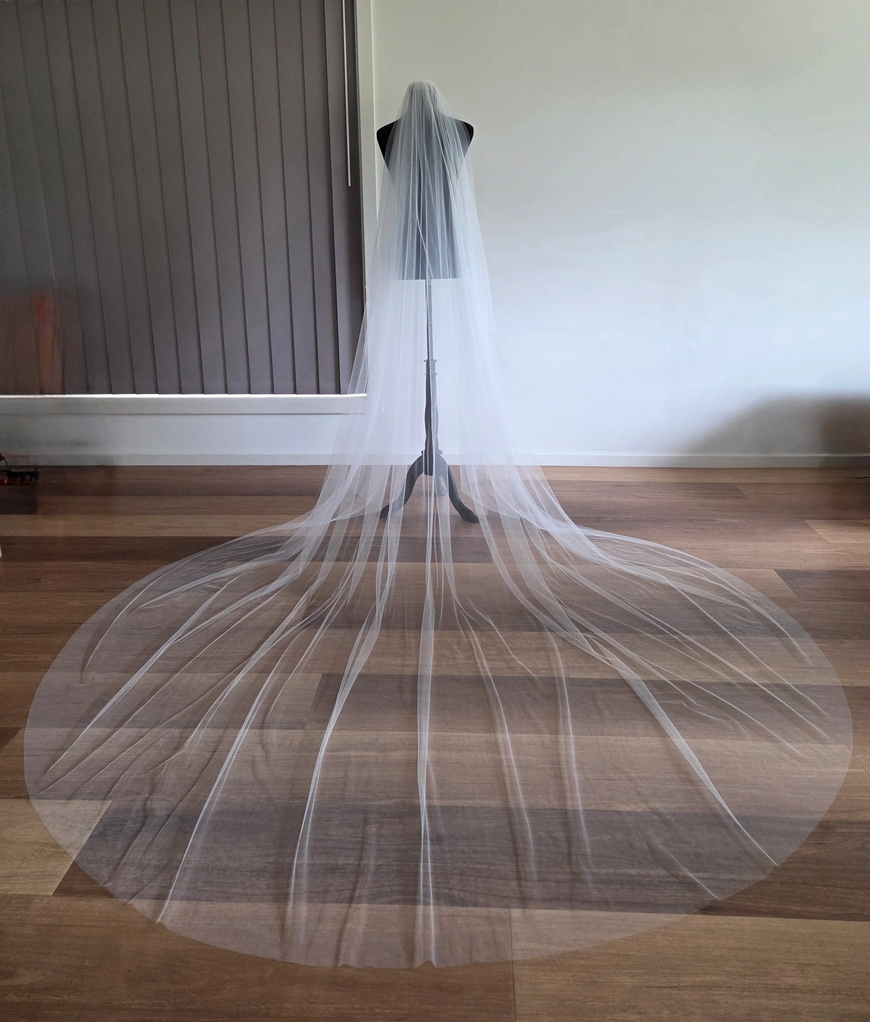 English Net Blusher Veil with long blusher - Studio 3 Twenty One LLC