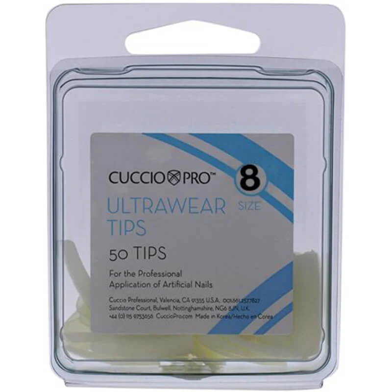 Cuccio Ultrawear Nail Tips, Size 8 - Pack of 50 - Studio 3 Twenty One LLC