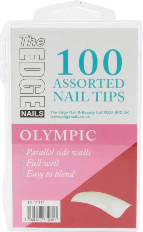 The Edge Olympic Nail Tips, Sizes 1-10 - Pack of 100 - Studio 3 Twenty One LLC