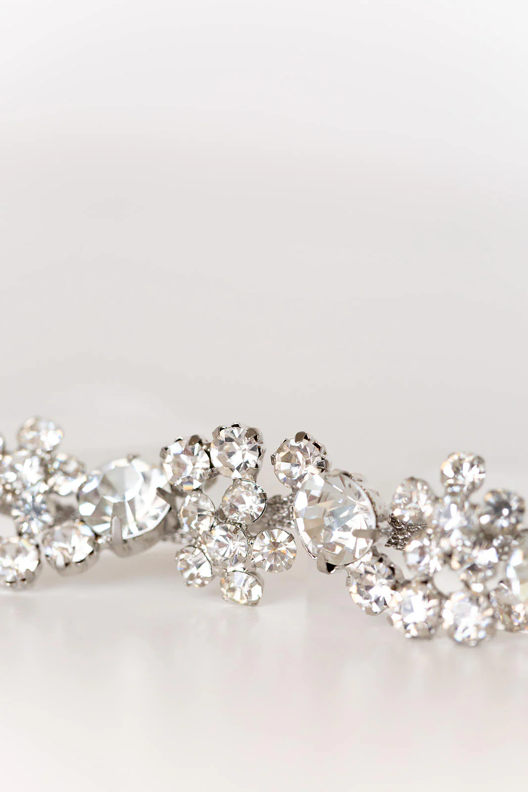 Rhinestone Crystal Bridal Headband, Silver Vine and Flower Hair Chain - Studio 3 Twenty One LLC