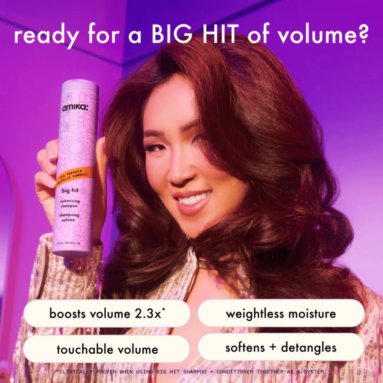 Amika Big Hit Volumizing Shampoo 1000ml - Studio 3 Twenty One LLC