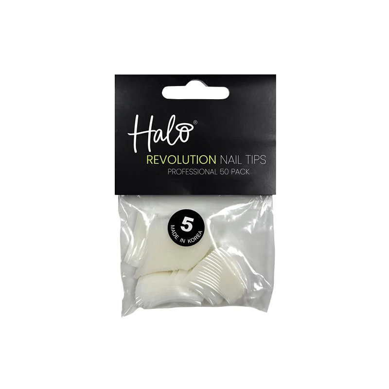 Halo Pure Nails Revolution ABS Nail Tips Size 5 - Pack of 50 - Studio 3 Twenty One LLC