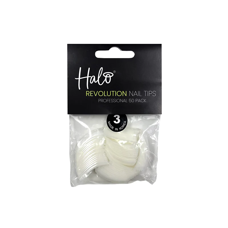 Halo Pure Nails Revolution ABS Nail Tips Size 3 - Pack of 50 - Studio 3 Twenty One LLC