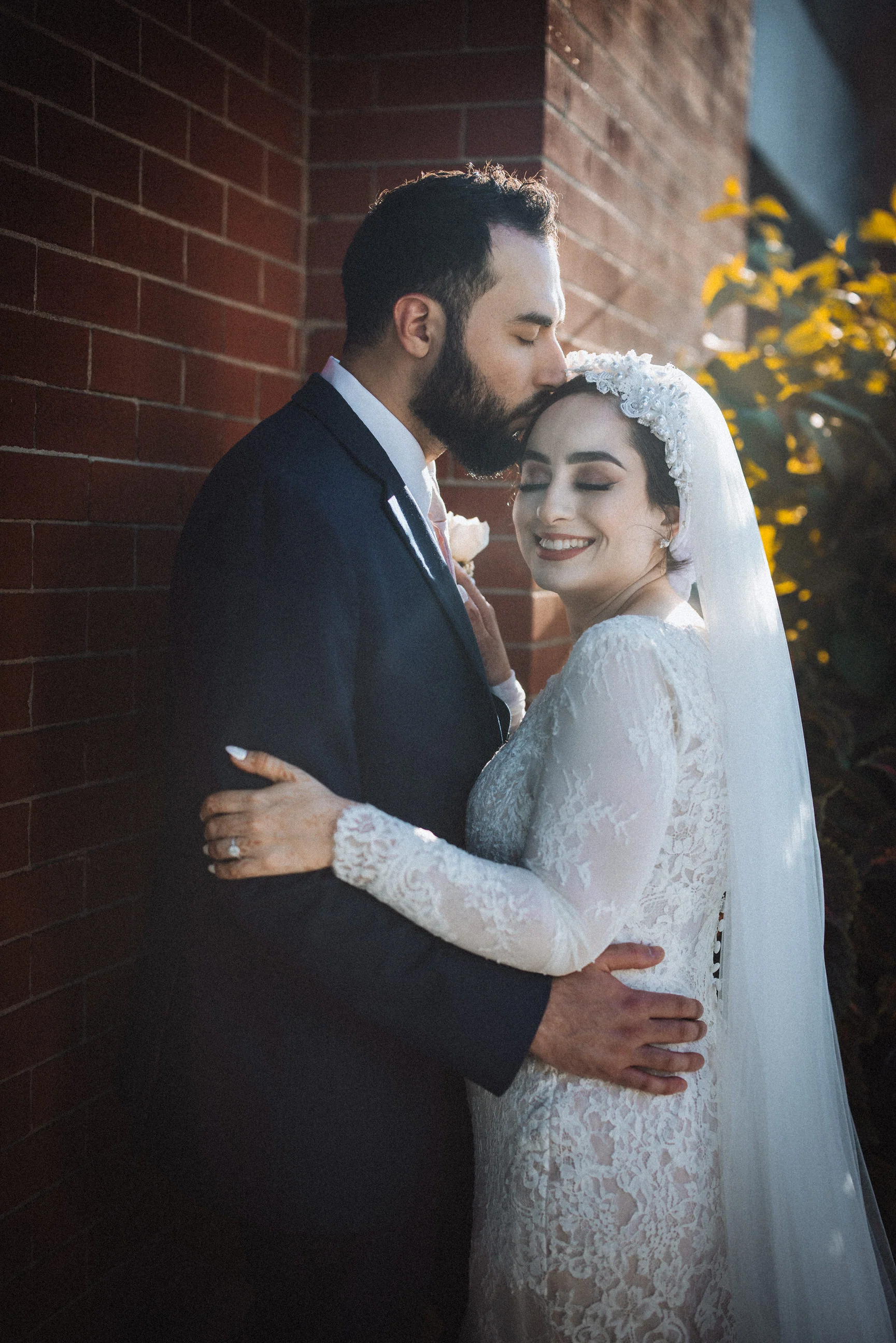 Pearl and Lace Headband Bridal Veil: Turban Headpiece - Studio 3 Twenty One LLC