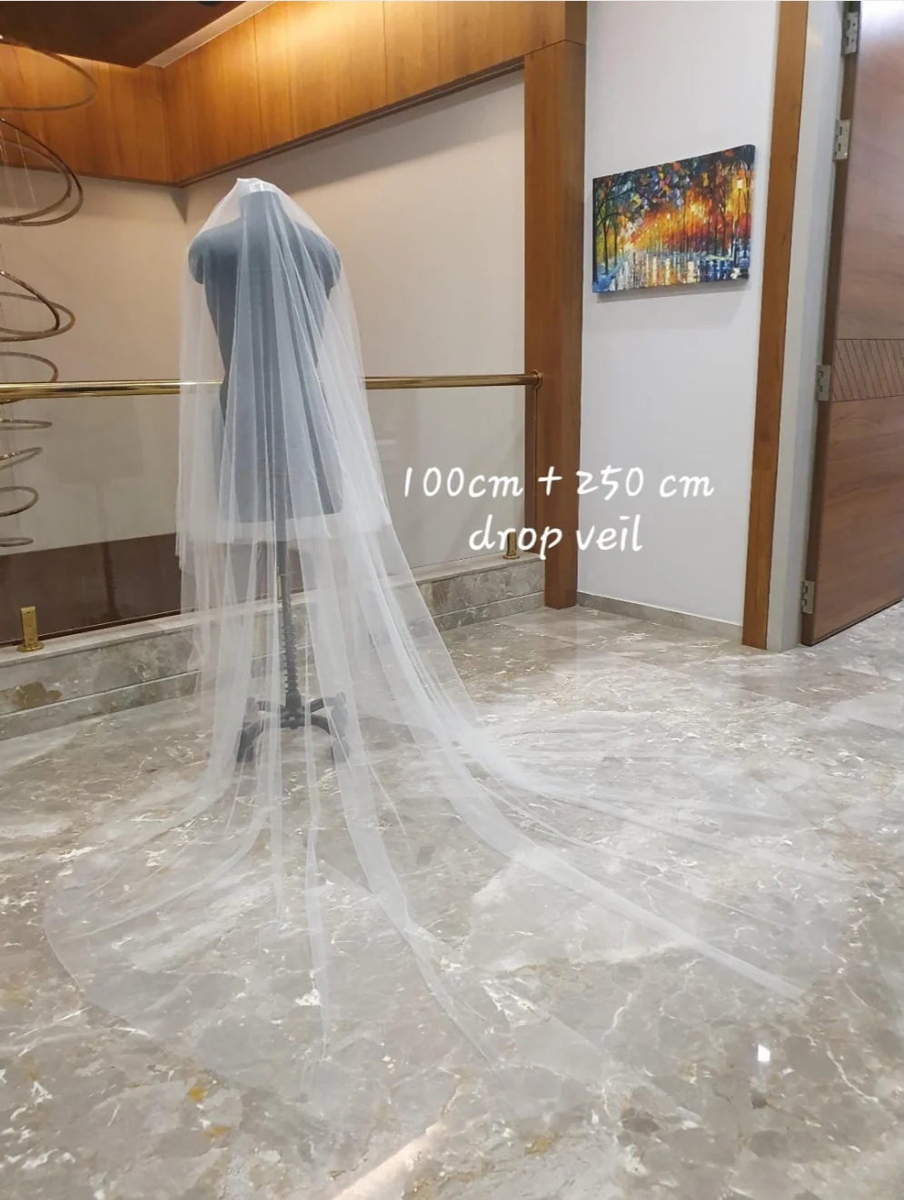 English Net Blusher Veil with long blusher - Studio 3 Twenty One LLC