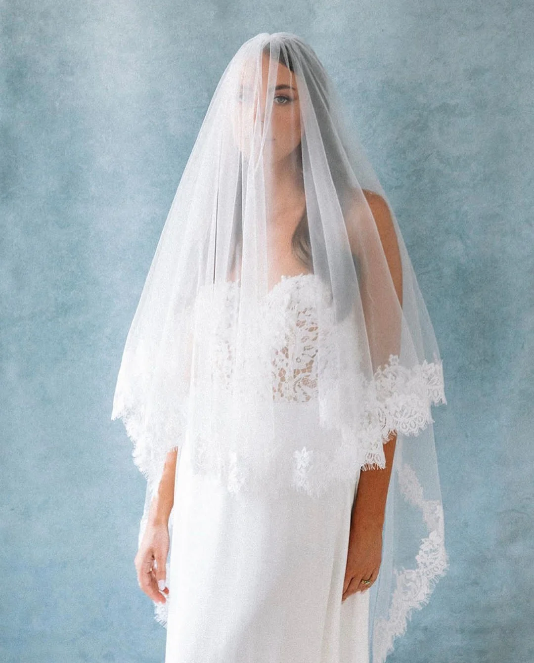 Nathalie - 2 tier lace veil - Studio 3 Twenty One LLC