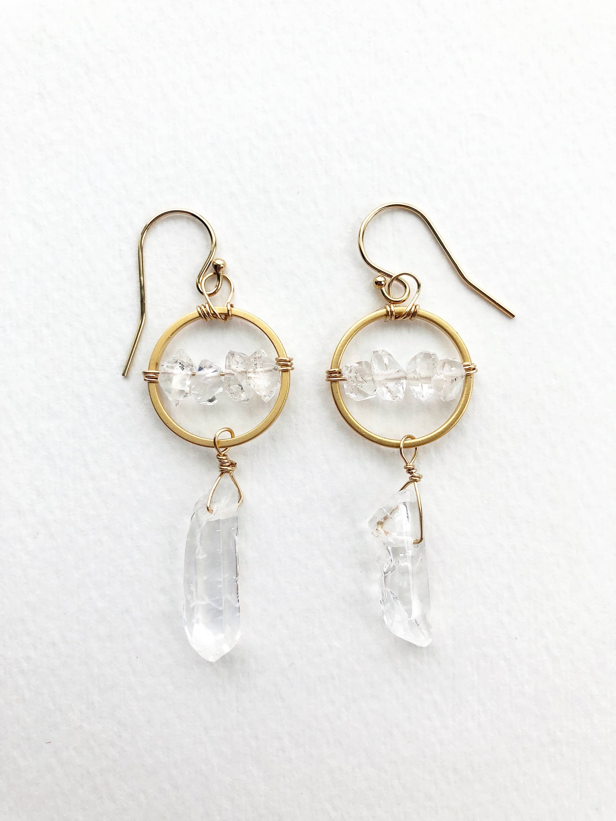 Raw Crystal Drop Earrings - Studio 3 Twenty One LLC