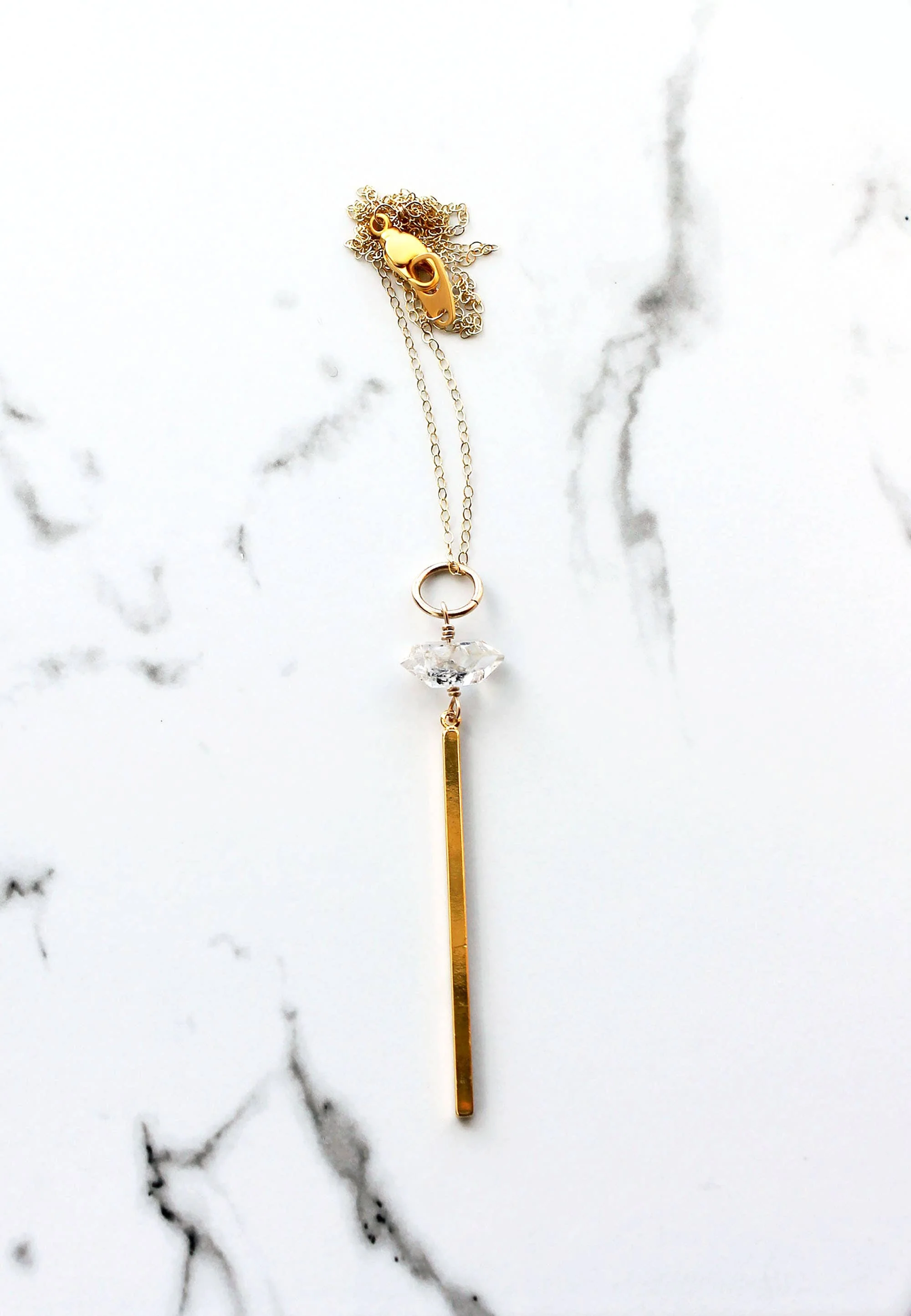 Herkimer Wand Necklace - Studio 3 Twenty One LLC