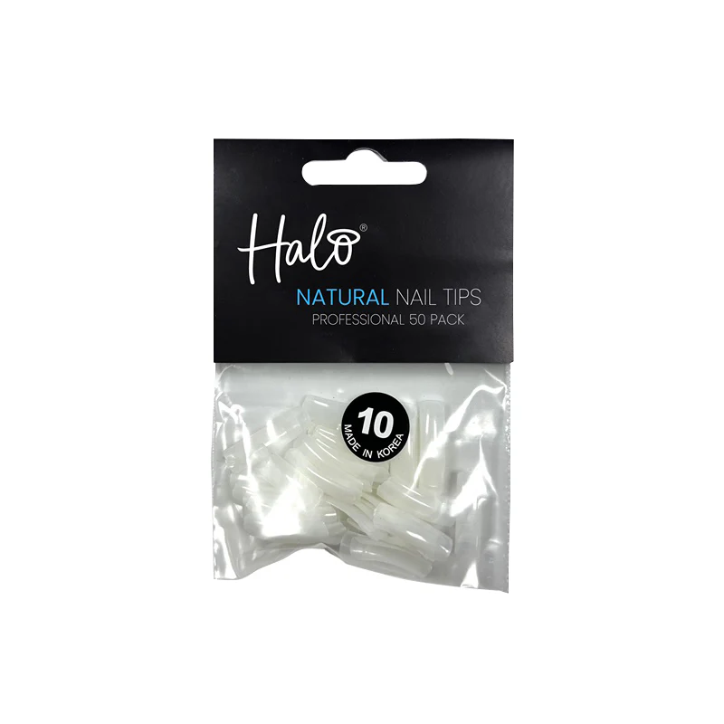 Halo Pure Nails Natural ABS Nail Tips Size 10 - Pack of 50 - Studio 3 Twenty One LLC
