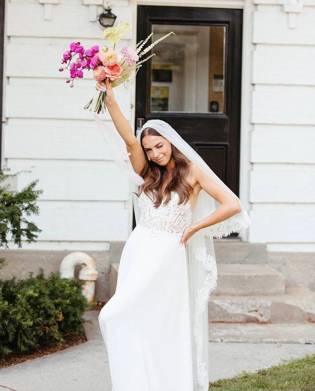 Nathalie - 2 tier lace veil - Studio 3 Twenty One LLC