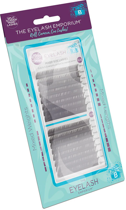 The Eyelash Emporium Split Screen Mink Lashes, B Curl - Studio 3 Twenty One LLC