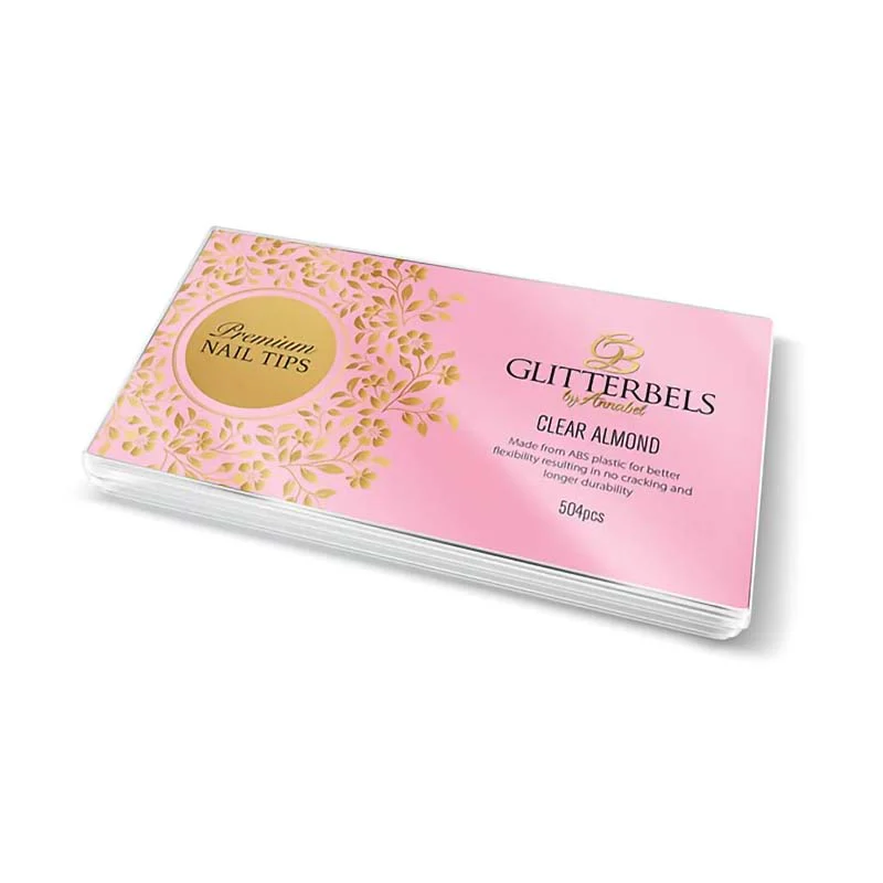 Glitterbels Clear Almond Nail Tips (504 Pack) - Studio 3 Twenty One LLC