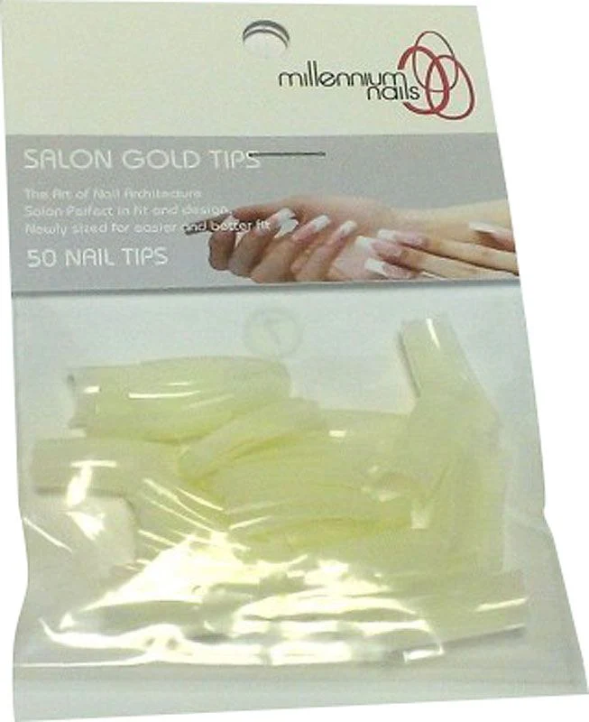 Millennium Nails Salon Gold Nail Tips - Pack of 50 - Studio 3 Twenty One LLC