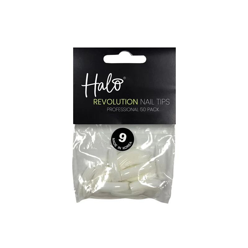 Halo Pure Nails Revolution ABS Nail Tips Size 9 - Pack of 50 - Studio 3 Twenty One LLC