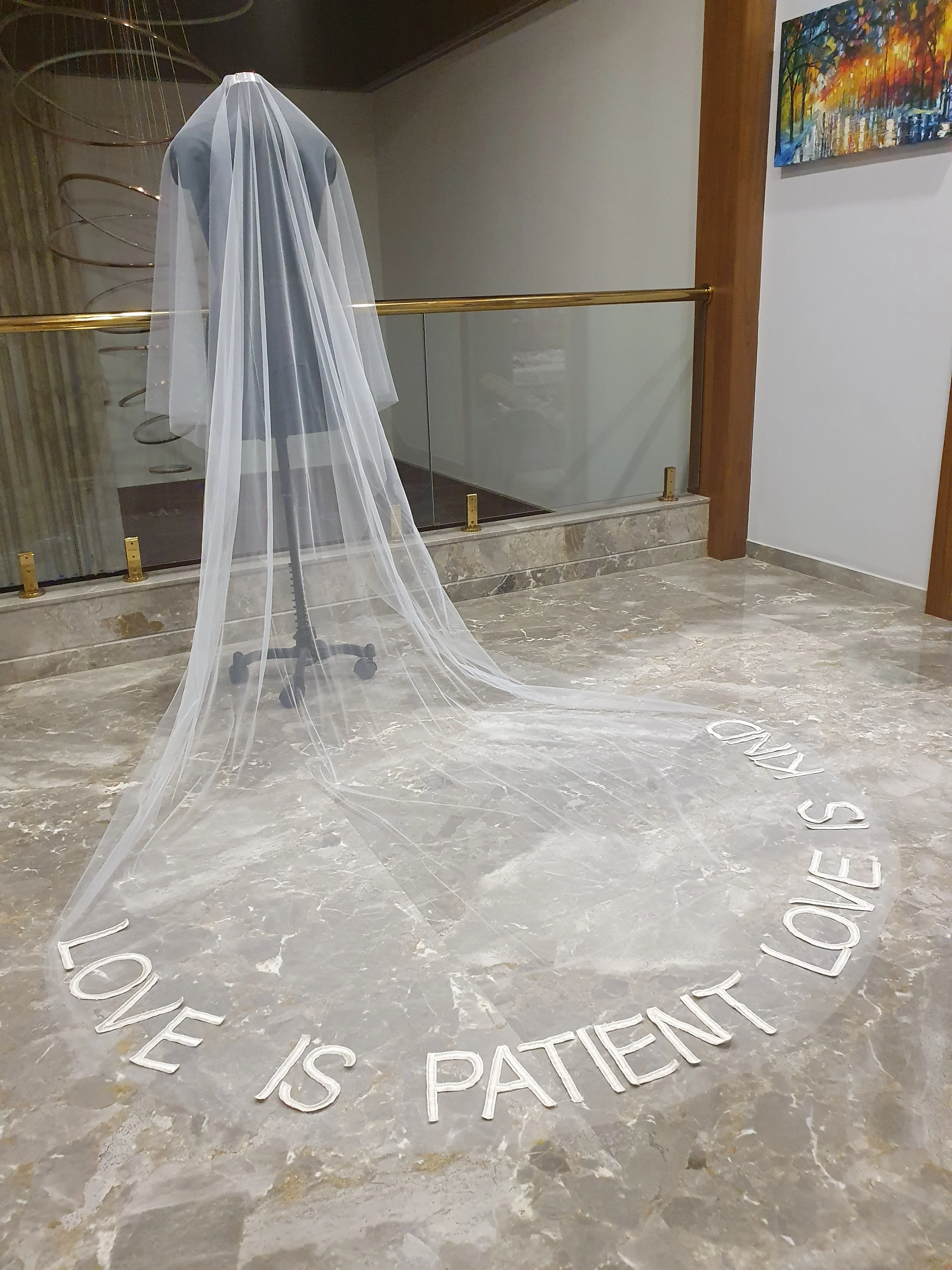 Personalised wedding veil, Custom Embroidery (initials, names, date, quotes) ADD ON - Studio 3 Twenty One LLC