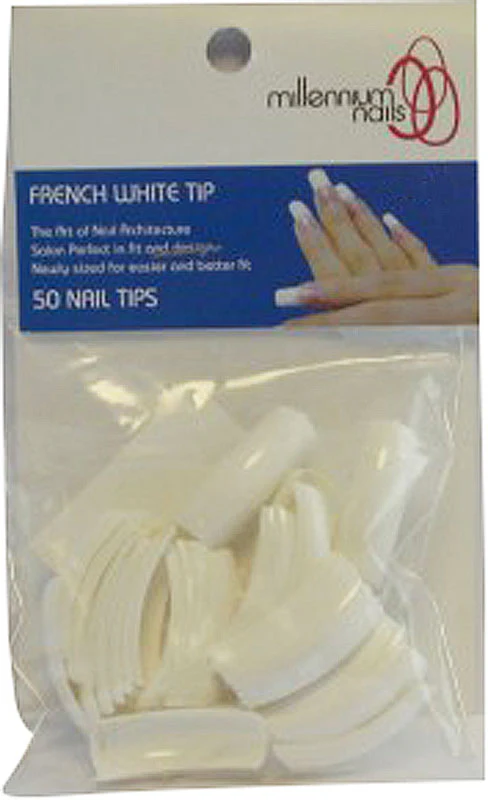 Millennium Nails French White Nail Tips - Pack of 50 - Studio 3 Twenty One LLC