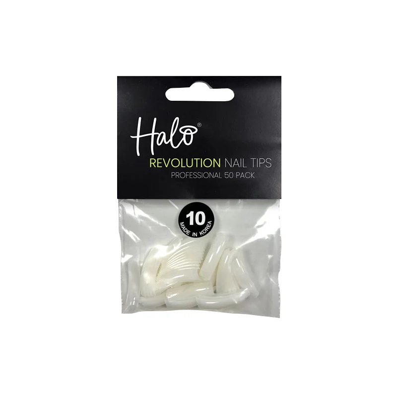 Halo Pure Nails Revolution ABS Nail Tips Size 10 - Pack of 50 - Studio 3 Twenty One LLC