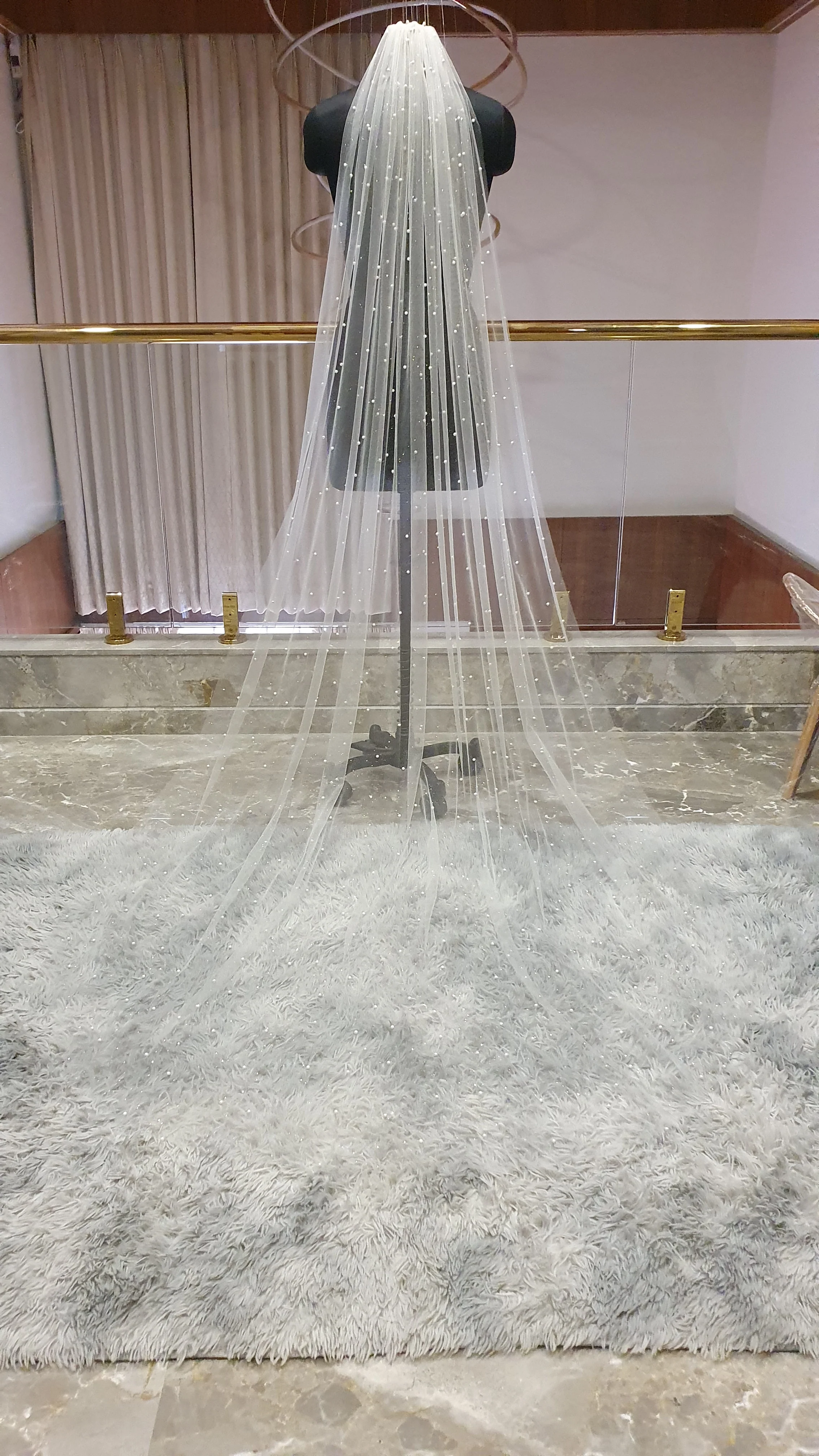 Shimmery Sparkly Pearl Veil - Studio 3 Twenty One LLC