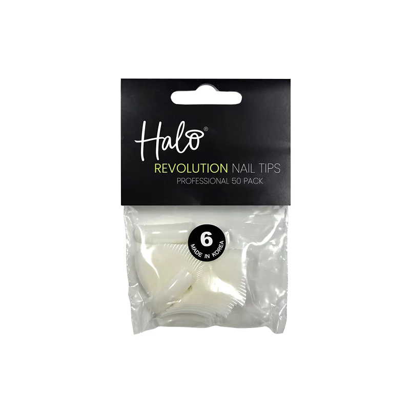 Halo Pure Nails Revolution ABS Nail Tips Size 6 - Pack of 50 - Studio 3 Twenty One LLC