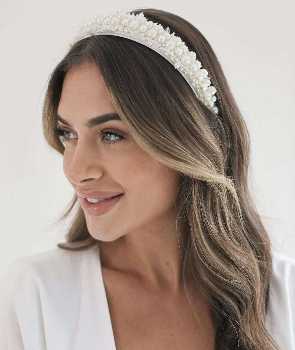 Pearl Crystal Headband - Studio 3 Twenty One LLC