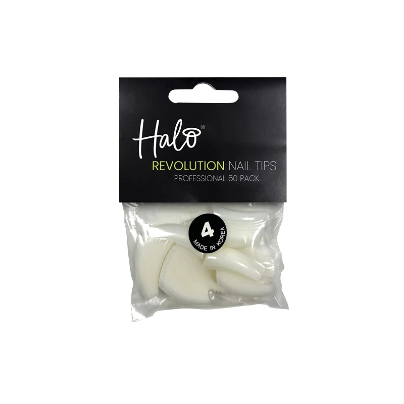 Halo Pure Nails Revolution ABS Nail Tips Size 4 - Pack of 50 - Studio 3 Twenty One LLC