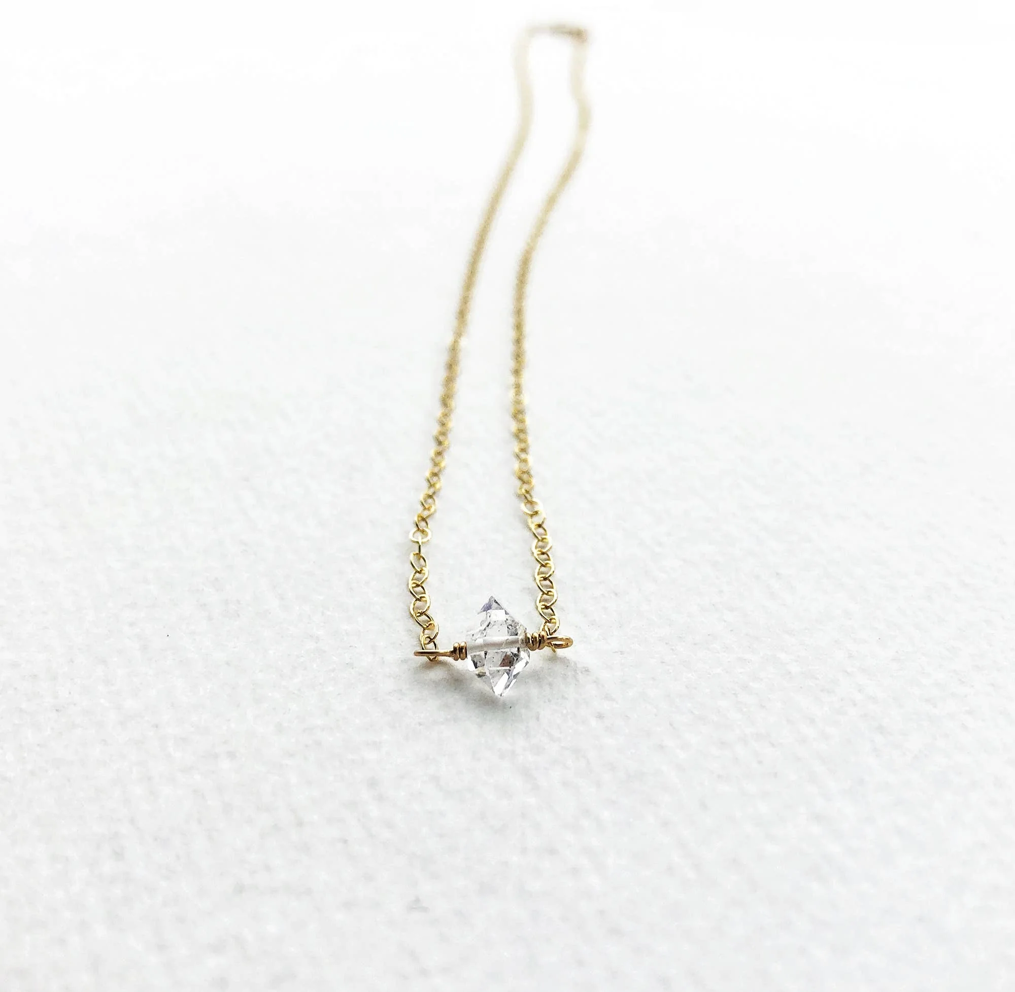 Minimalist Diamond Necklace - Studio 3 Twenty One LLC