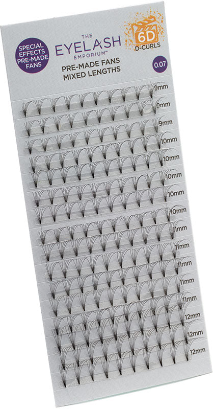 The Eyelash Emporium Special Effects Pre-Made Fan Lashes, D Curl - Studio 3 Twenty One LLC