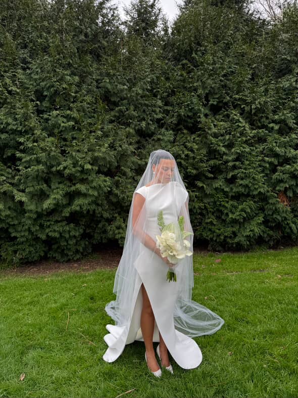 English Net Blusher Veil with long blusher - Studio 3 Twenty One LLC
