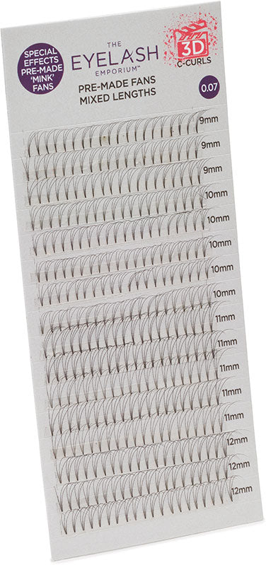 The Eyelash Emporium Special Effects Pre-Made Fan Lashes, C Curl - Studio 3 Twenty One LLC