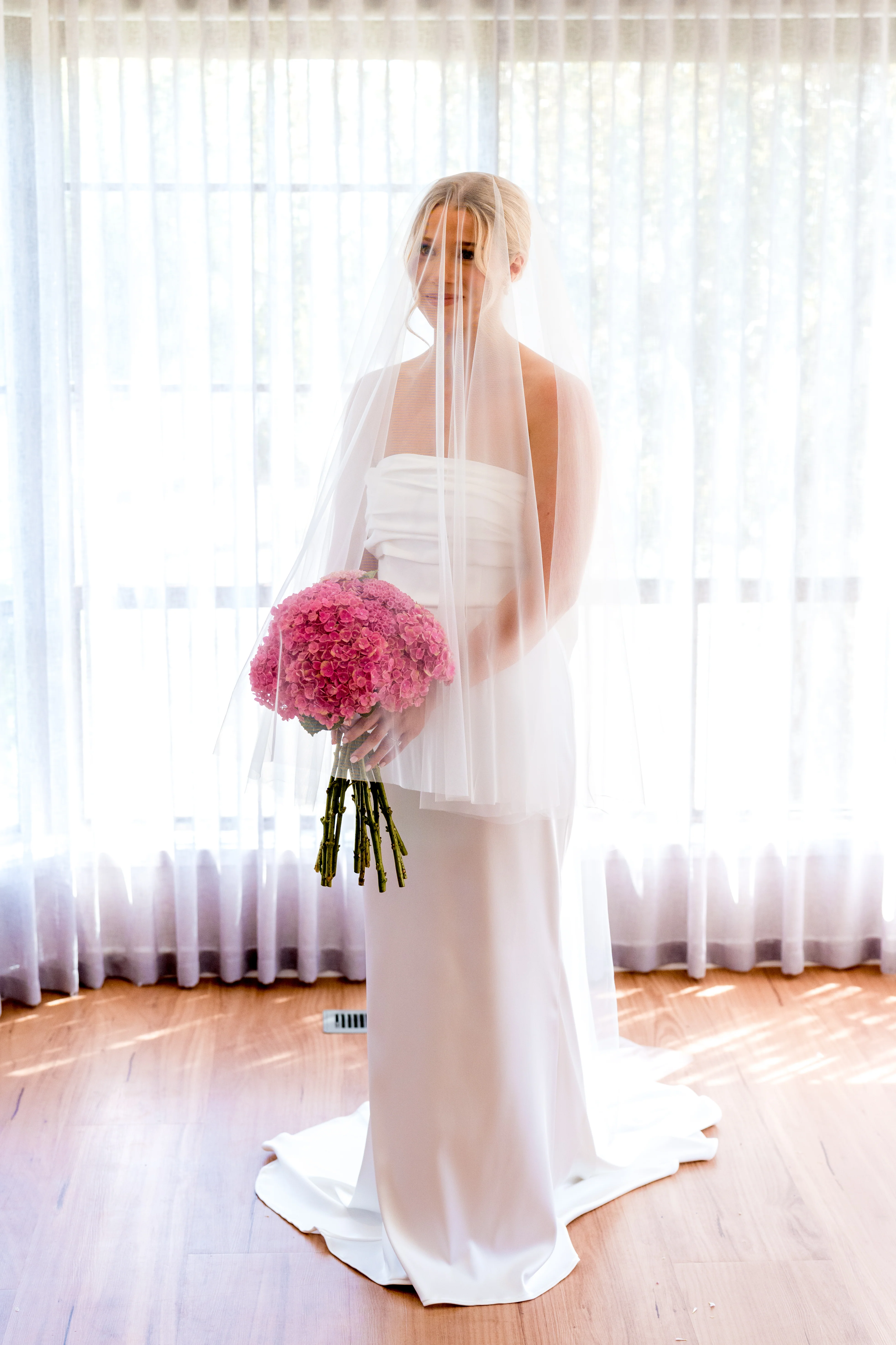 English Net Blusher Veil with long blusher - Studio 3 Twenty One LLC