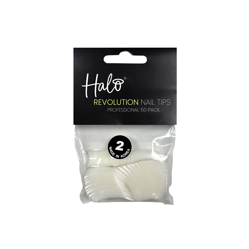 Halo Pure Nails Revolution ABS Nail Tips Size 2 - Pack of 50 - Studio 3 Twenty One LLC