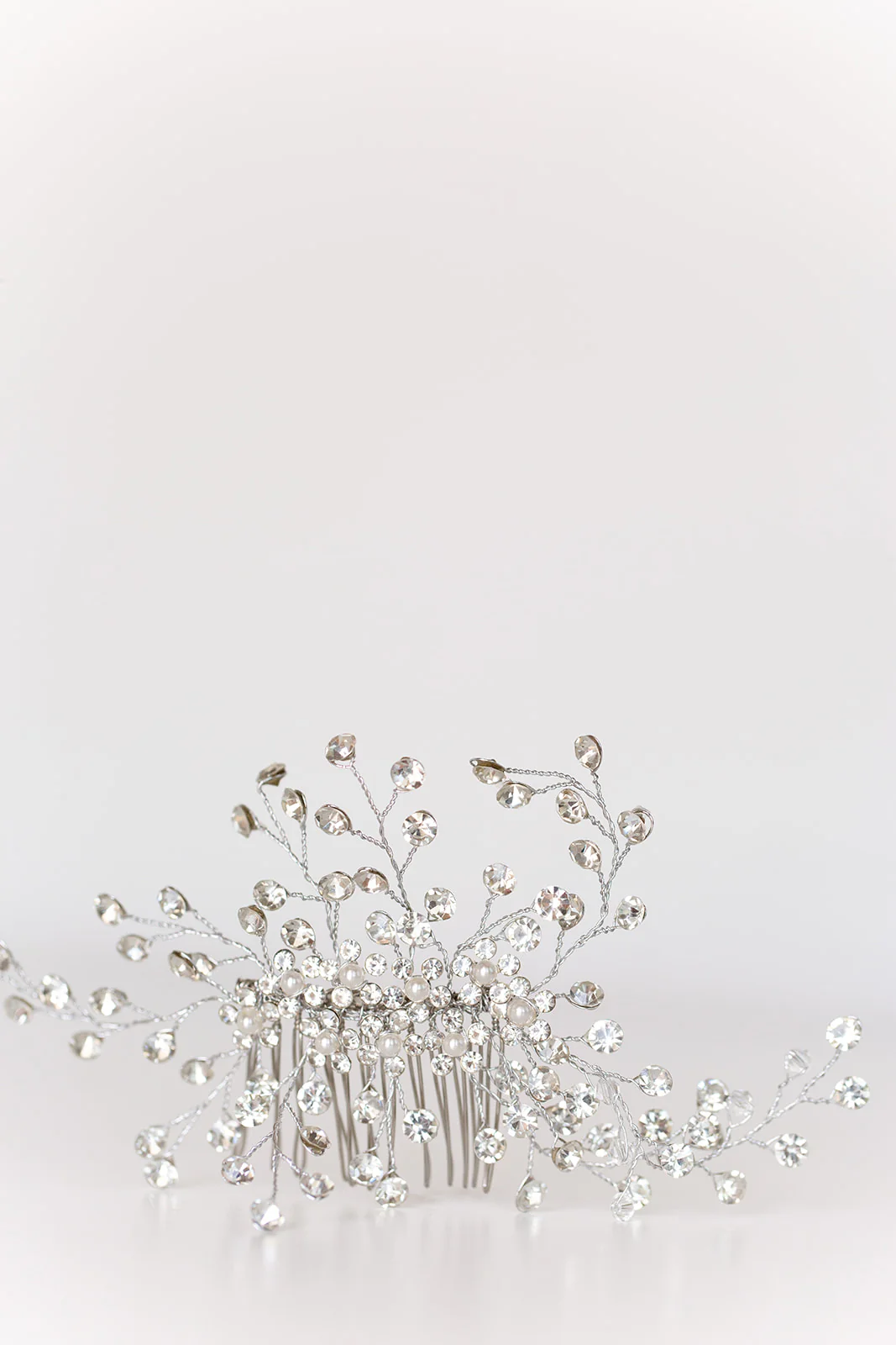 Rhinestone Wedding Hair Comb with Pearls - Studio 3 Twenty One LLC