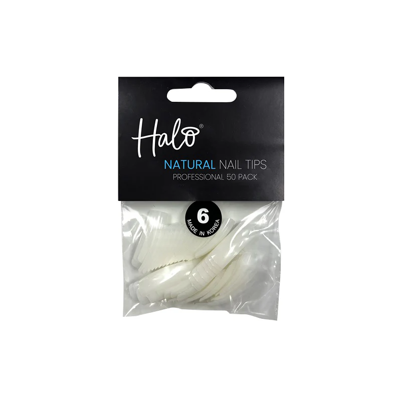 Halo Pure Nails Natural ABS Nail Tips Size 6 - Pack of 50 - Studio 3 Twenty One LLC