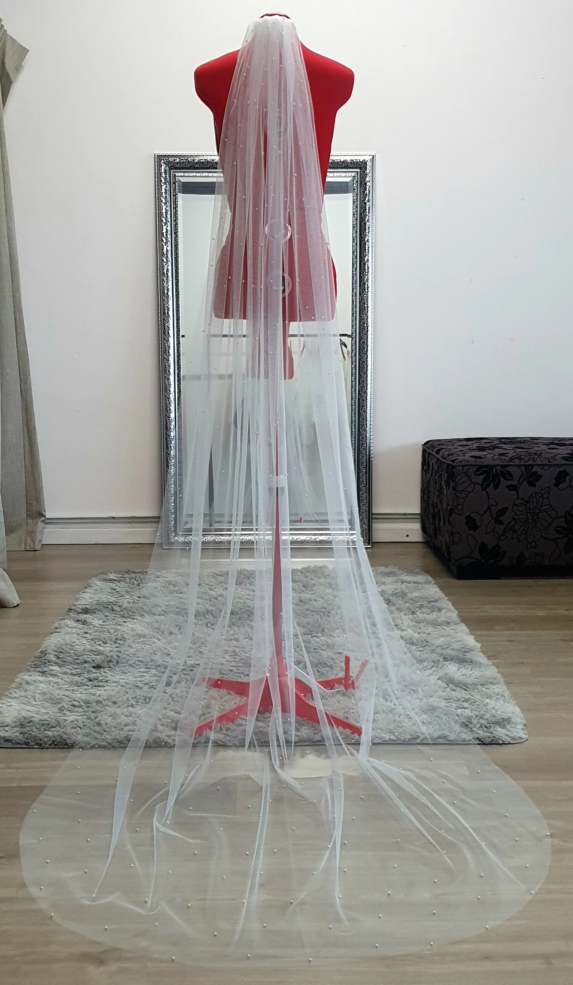 Pearl veil with small pearls - Studio 3 Twenty One LLC