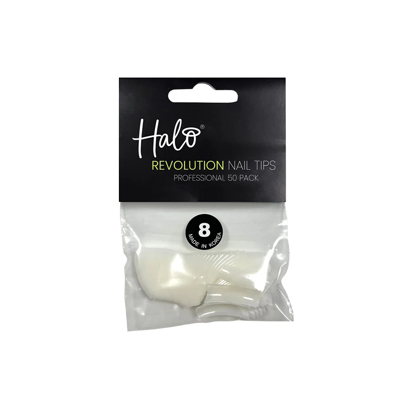Halo Pure Nails Revolution ABS Nail Tips Size 8 - Pack of 50 - Studio 3 Twenty One LLC